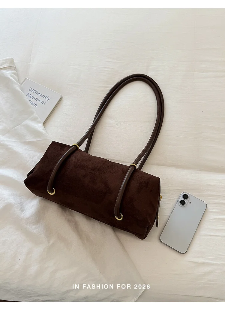 Bolso de Hombro Retro Estilo Francés para Mujer, Nuevo Modelo 2026, Ligero, de Lujo, Pequeño, de Alta Gama, Tipo Bowling