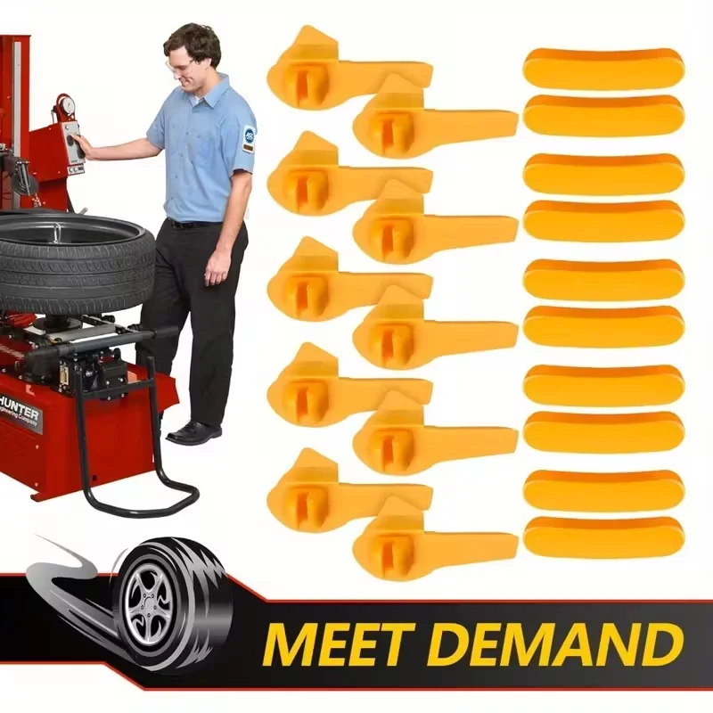 10 Pairs Car Tire Changer Insert Plastic Tire Rim Edge Protective Pad For Mount Demount Duck Head Inserts Kit Tyre Protection