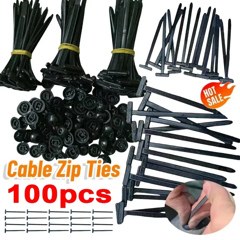 

100-1000 шт. самоблокирующиеся универсальные нейлоновые кабельные стяжки с пряжкой, сверхмощные стяжки на молнии с булавкой и кнопкой, автомобильный ремень для ежедневного ремонта