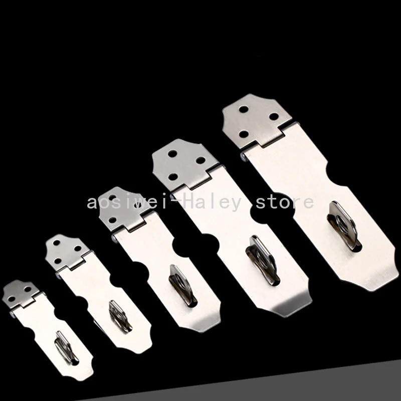 4Pcs Home Drawer Door Safety Padlock Latch Hasp Staple Stainless Steel 2inch used with 30mm padlock for wood door cabinet drawer