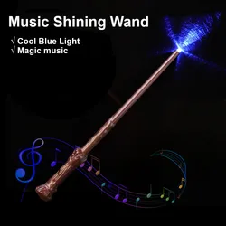 Luminous Wand Magic Rod Halloween Luminous Music Wand Cosplay Magic Tricks Classic Toys Halloween Decoration with Battery