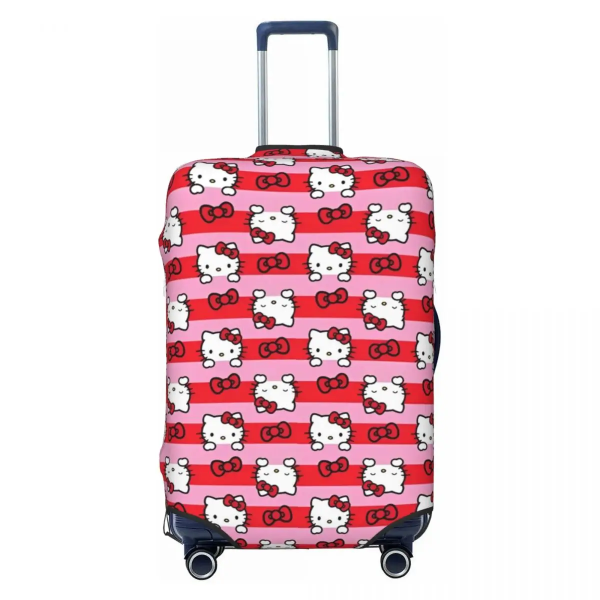 Hello Kitty Anime Y2k Kawaii Suitcase Cover Cat Animal Print Funny Business Vacation Practical Luggage Accesories Protection