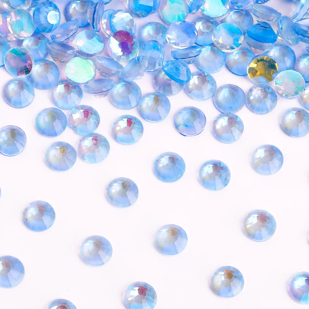 Aurora série 1440 pièces mélange taille ronde verre Flatback strass paillettes colle sur pierres Non correcteurs strass pour bricolage Nail Art