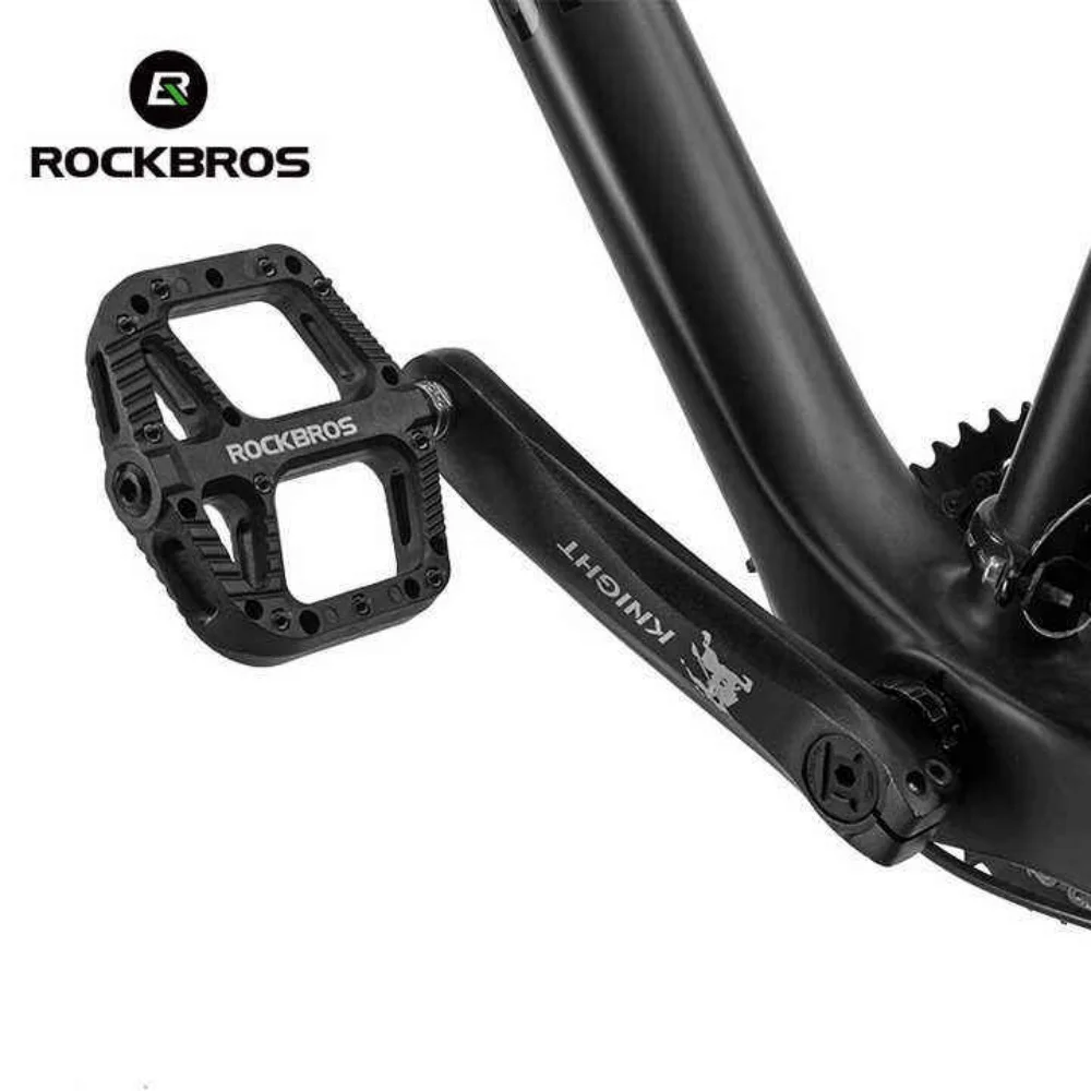 ROCKBROS Ultralight Seal Bearings Bicycle Bike Pedals Cycling Nylon Road bmx Mtb Pedals Flat Platform Bicycle Parts Accessories