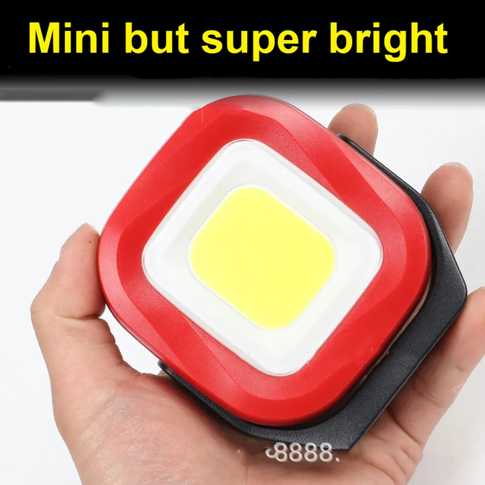 Super COB LED Work Light Type C Rechargeable Camping Light 2400mAh Battery Portable Magnetic Flashlight for Car Repair Emergency