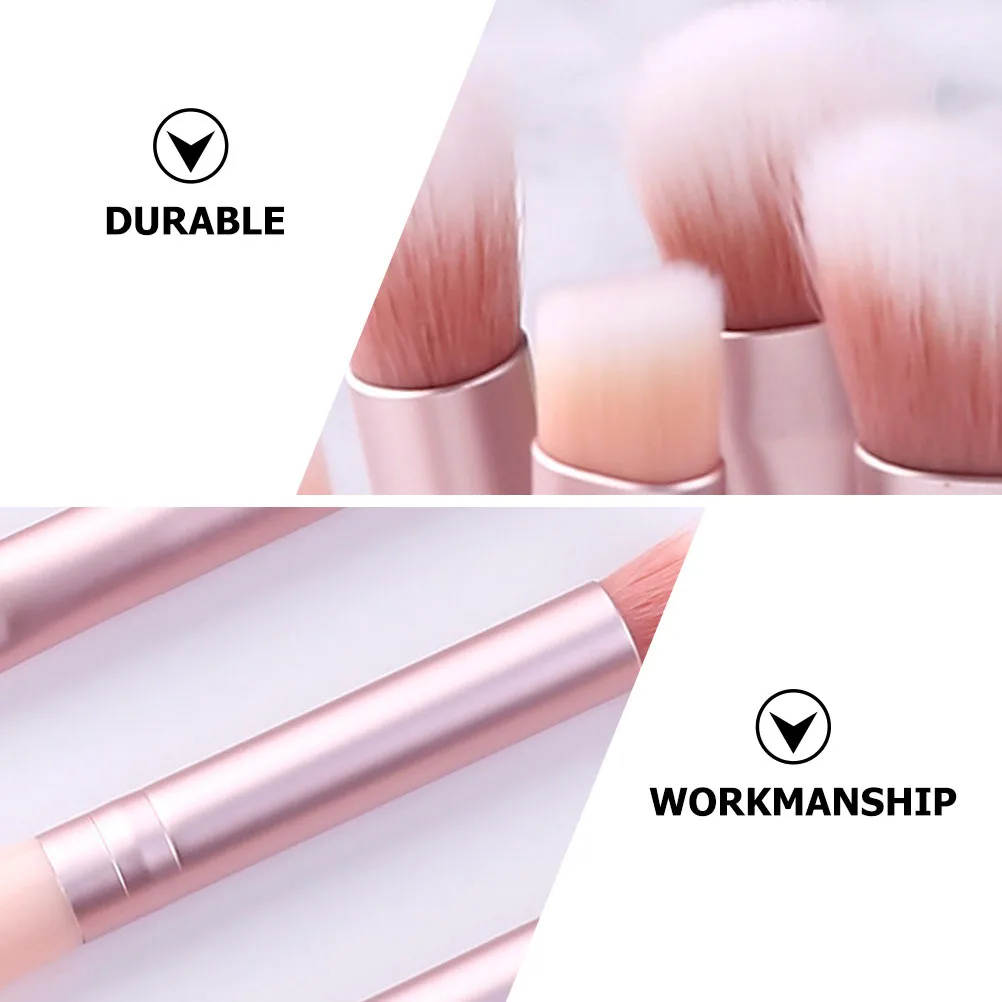 1Set Eyeshadow Brush Set Man-Made Fiber Hair Long Wooden Handle Eye Makeup Brushes Eyeliner Brush Kit Eye Shadow Powder