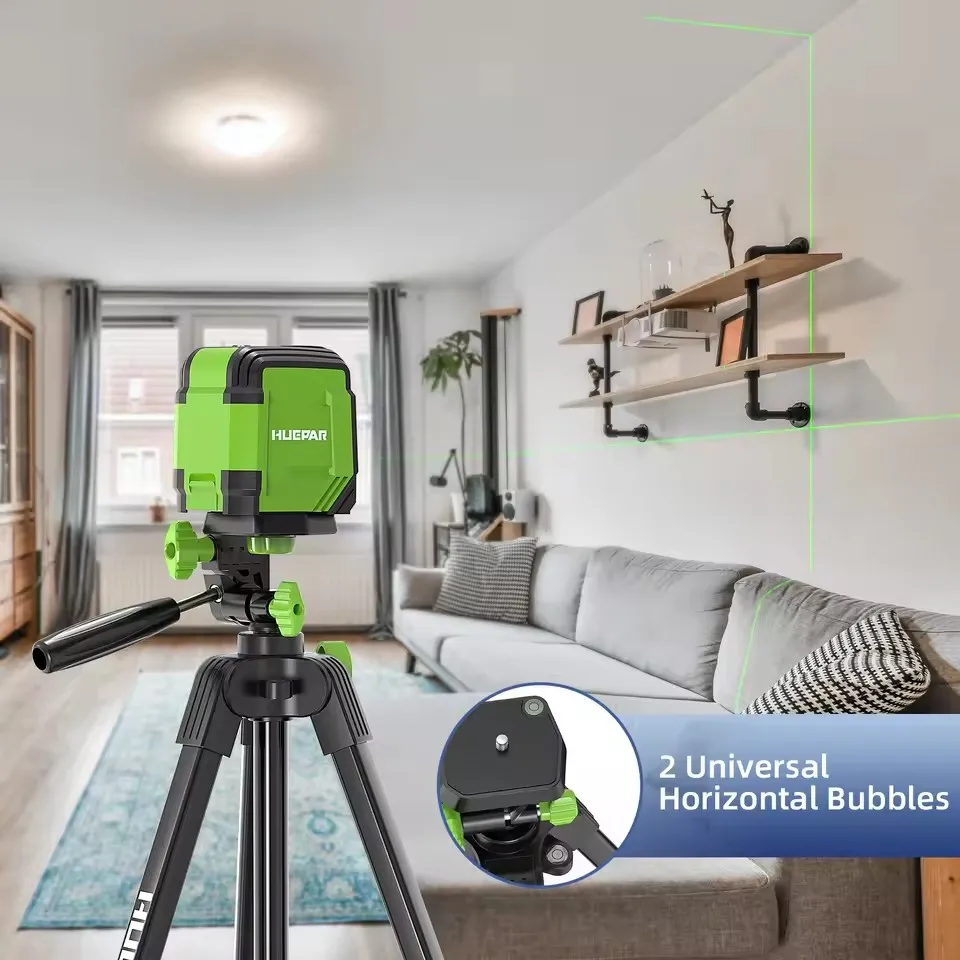 Huepar 1.52 متر قابل للتعديل مستوى الليزر ترايبود متعدد الوظائف Rangefinder كاميرا السفر ترايبود 3-Way مقلاة دوارة رئيس 360 °   & فقاعة