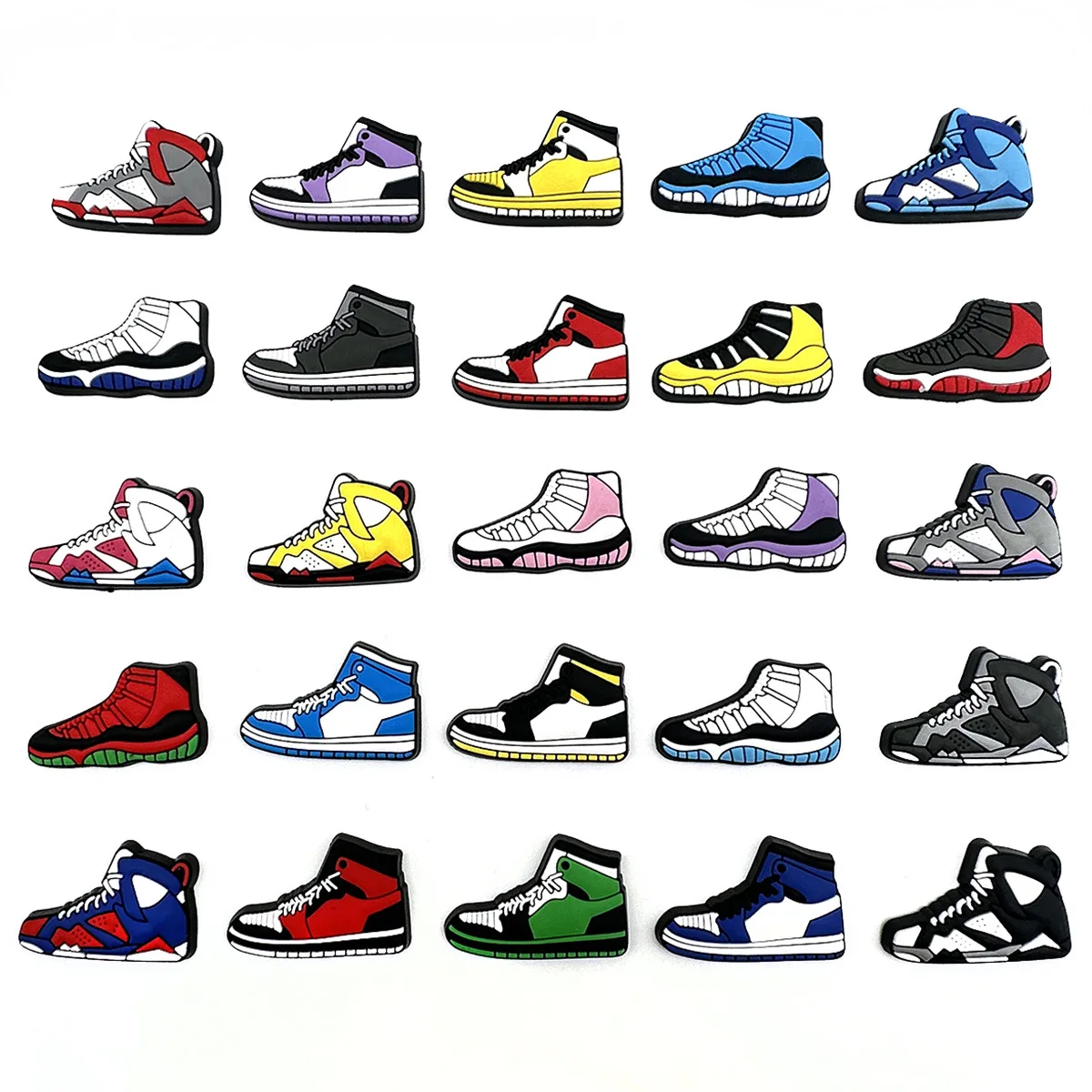 Colorful Basketball Sneaker Silicone Shoe Charms Street Trainer Clog Decor DIY Footwear Ornaments Sports Teen Trendy Party Gift