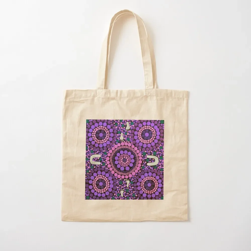 Aboriginal Art Purple Desert Walk Tote Bag shoping bag Women's bags Tote Bag