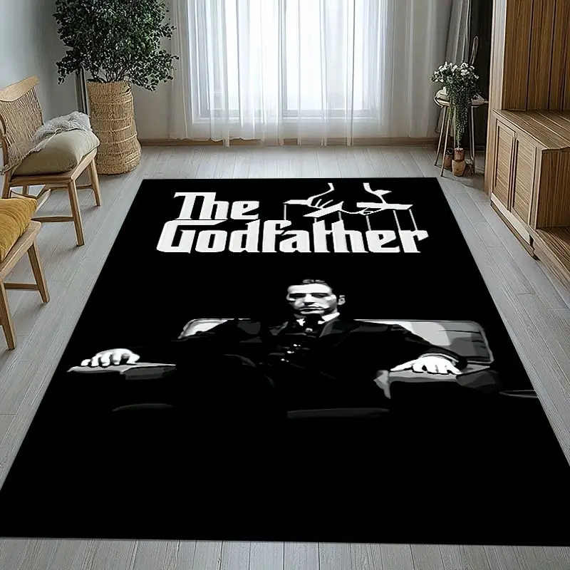Retro Movie The Godfather Vito Corleone Soft Non-Slip Area Rug for Living Room,Bedroom Playroom Carpet Mat for Sofa,Home Decor
