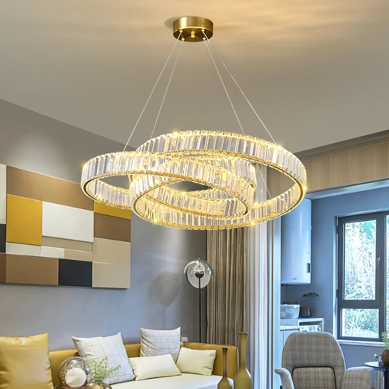 

Living Room Pendant Light Luxury Dining Room Lighting Modern Simple High-end Crystal Light Master Bedroom Light