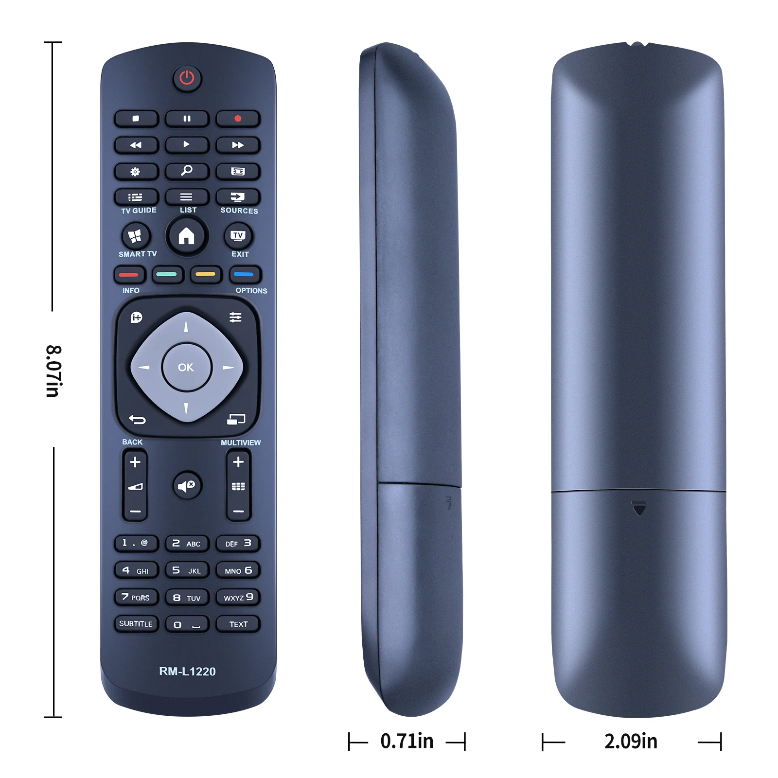 Nuovo RM-L1220 per telecomando TV Philips 55 pus6452/12 49 pus6031s/12 43 pus6031s/12 49 pfs4132/12 49 pfs4131/12 43 pfs4132/12