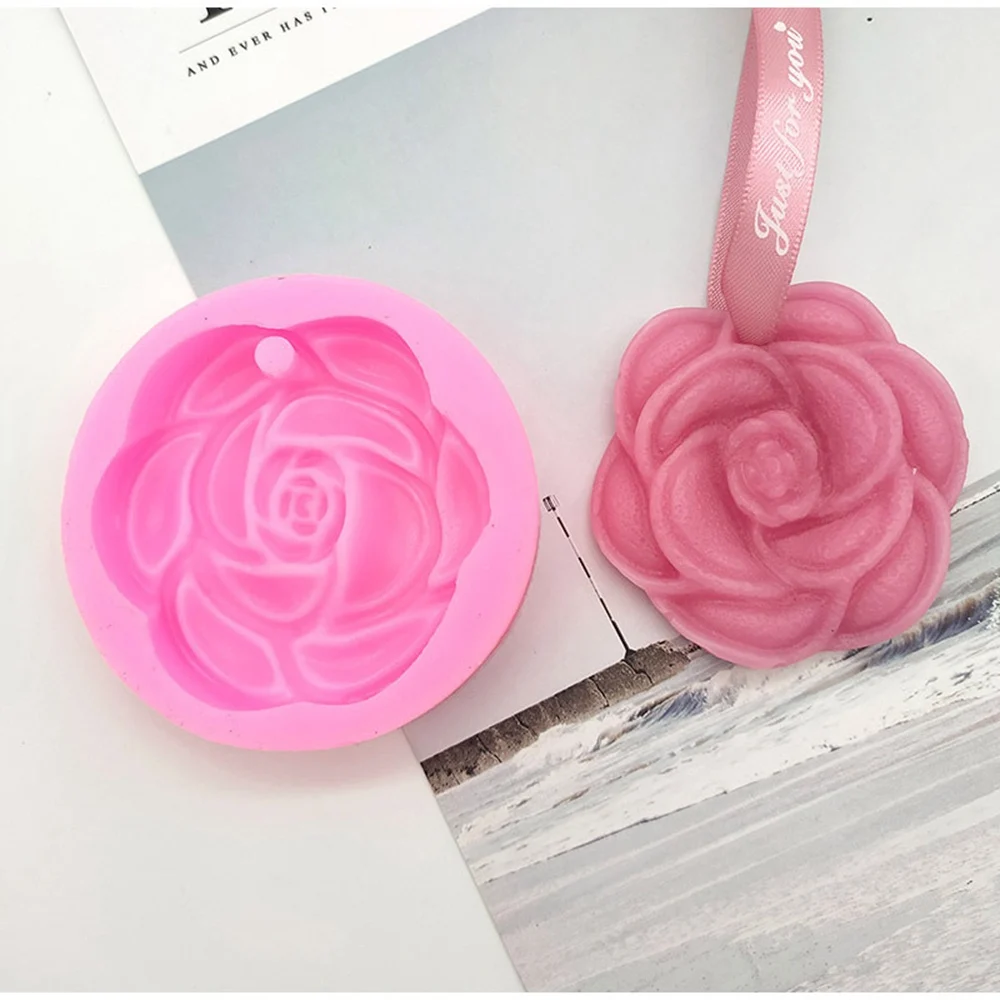 

Rose pattern aromatherapy wax mold handmade gypsum hanging Candle Silicone Mold Scented Making Tools 3D DIY Handmade Fragrance