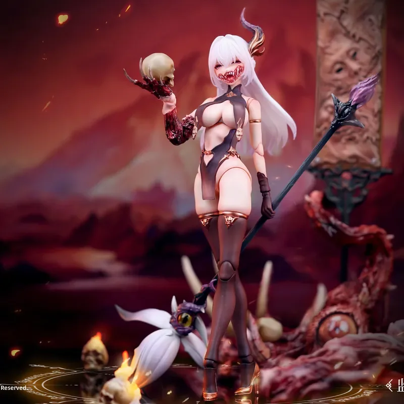 

1/12 Scale Huapi Chinese Mythology Ghost Eiifox BearPanda Movable Joint Action Figure Collectible Model Toy