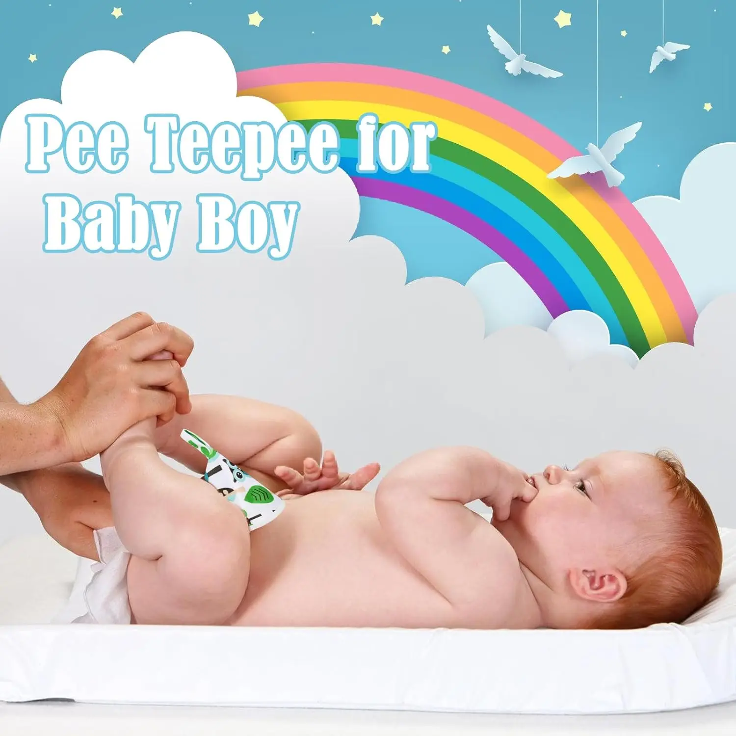 4Pcs Microfiber Pee Covers Baby Boy, Strong Water Absorption Reusable Pee Shield, Diaper Changing Accessory for Baby Boys view 4