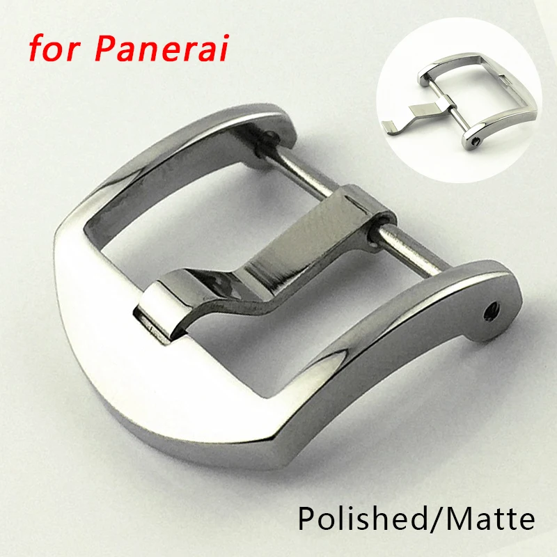18 mm 20 mm 22 mm Schraubnadelschnalle für Panerai, Metallverschluss, polierter, mattierter Edelstahl, Schraubstiftschnalle für Silikonarmband