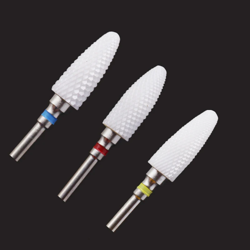 

Nail Ceramic Nail Drill Bit 3/32" Rotary Burr Bits For Manicure Pedicure Electric Drill Accessories Nail Tools Milling Cutt