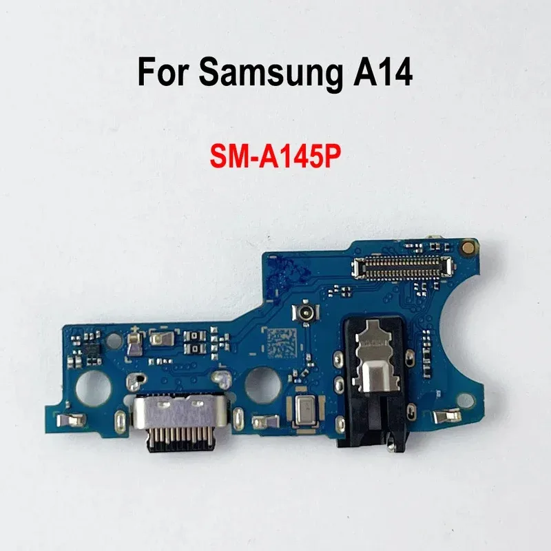 USB تهمة ميناء جاك حوض موصل شحن مجلس الكابلات المرنة لسامسونج غالاكسي A14 / SM-A145P
