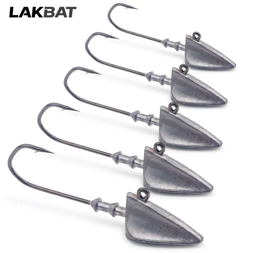 LAKBAT Dreieckige Jig-Haken Texas Rig Schiffsform-Sinker-Haken 3,5g-35g Weichköder für Süß- und Salzwasser Pesca Angelausrüstung