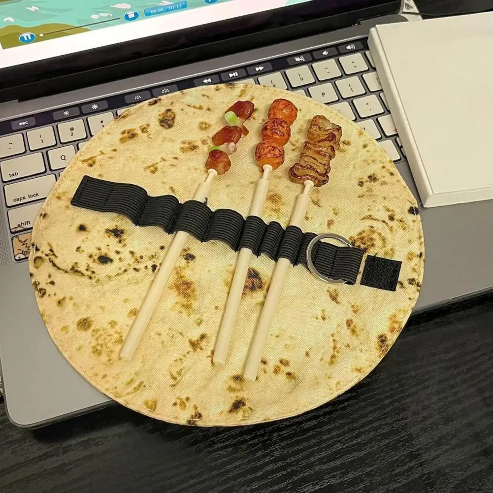 Estuche para lápices con diseño de panqueques, organizador divertido para la escuela