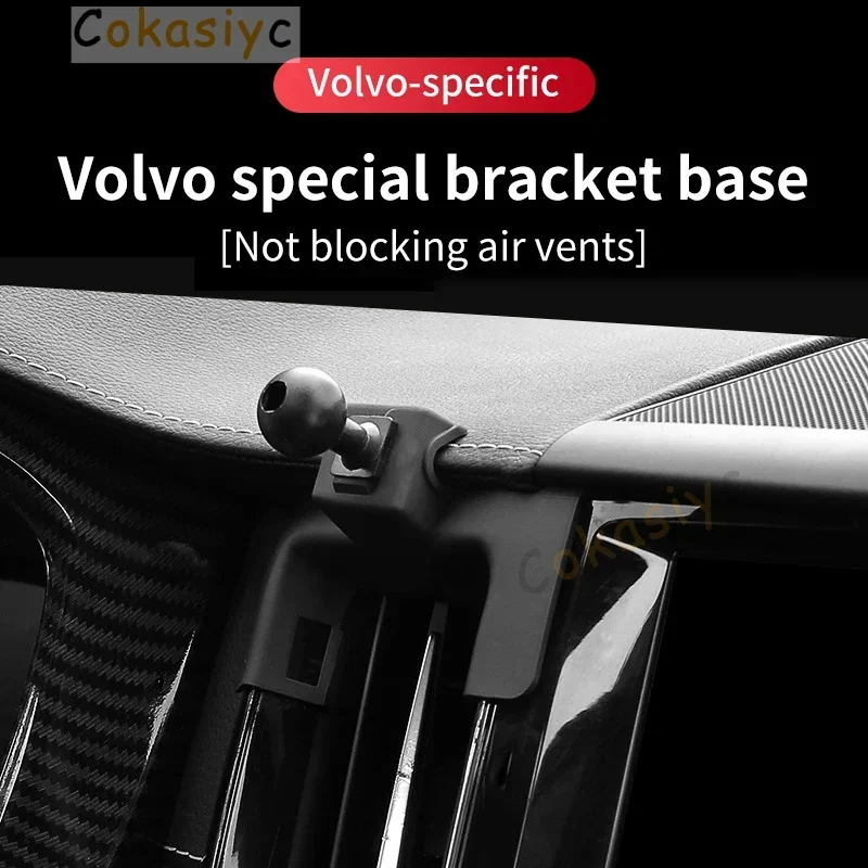 Car Phone Holder Base Collocation For Volvo XC40 XC60 S90 V90 S60 V60 XC90 Dedicated Air Vent Mobile Mount Bracket Mount