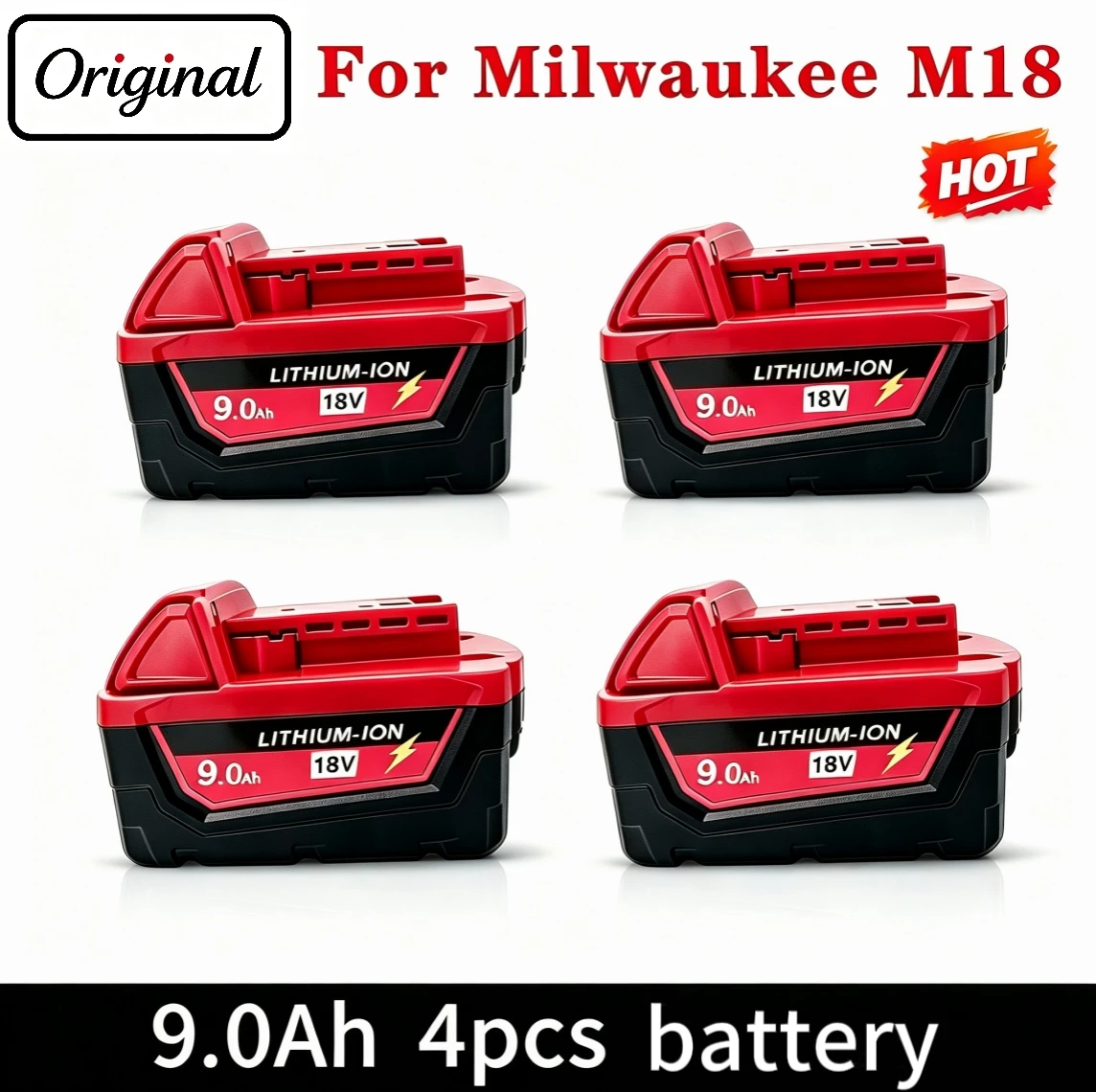 DHL 18V 12Ah For Milwaukee M18 Battery Li-Ion Replacement Battery For Milwaukee 18V M18 48-11-2830 0730-20 Tool battery