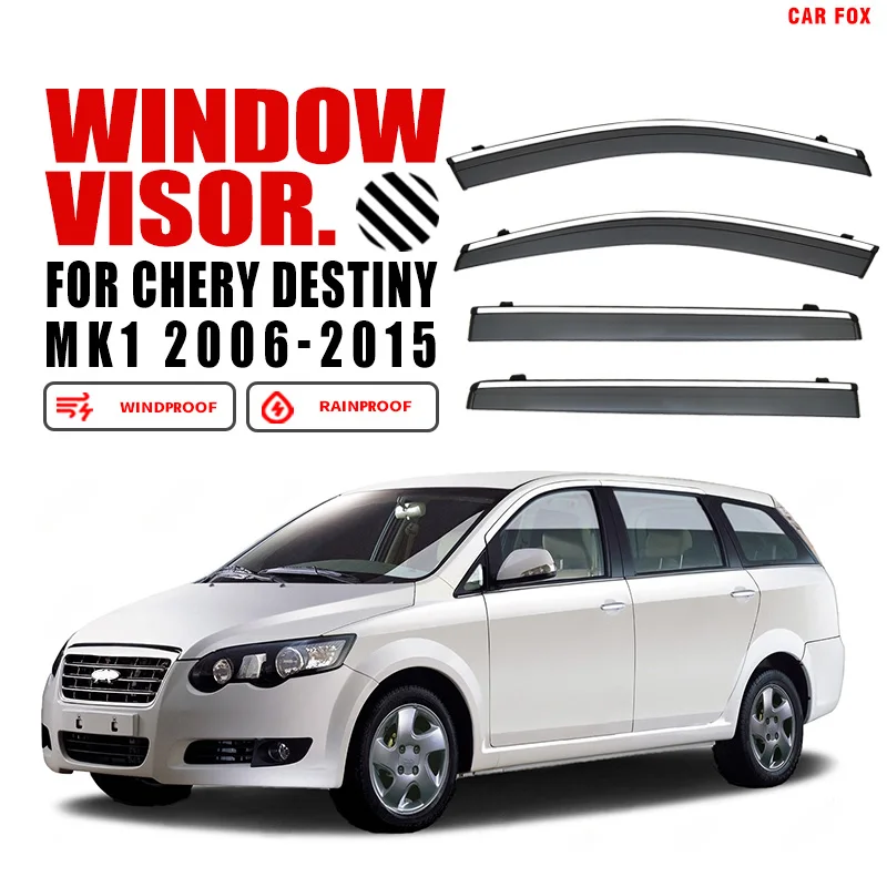 

Для Chery Destiny 2006-2015 пластиковый козырек для вентиляционных отверстий Защита от солнца дождя для Chery Destiny 2006-2015