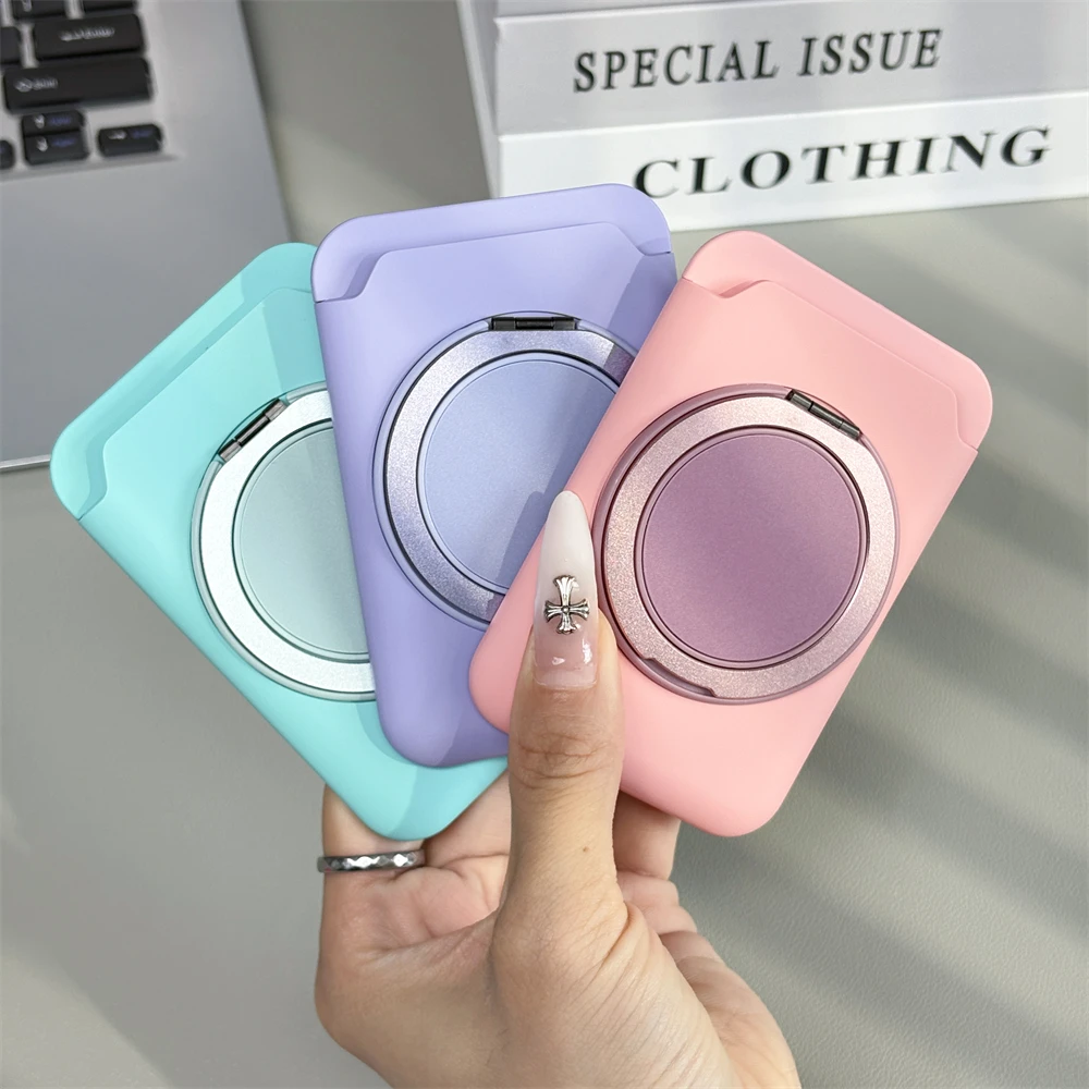 360 Rotating Bracket Card Holder for iPhone 18 17 16 15 Plus 14 13 Pro Max Samsung S26 S25 Ultra Plus Wallet Slot Push Bag Case