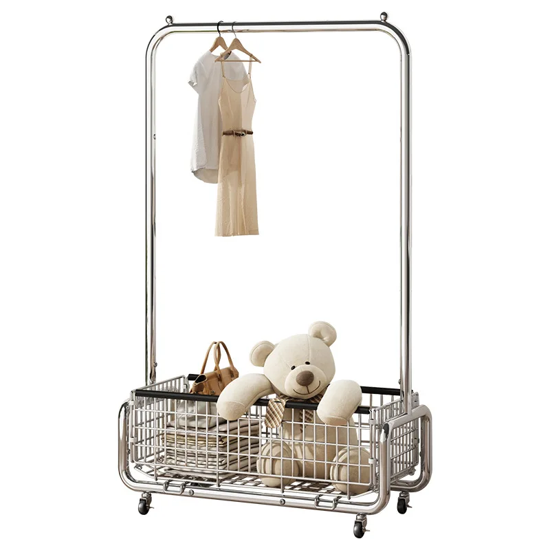 

Hanging hanger, floor-to-ceiling bedroom mobile home indoor portable simple clothes and hats drying rack