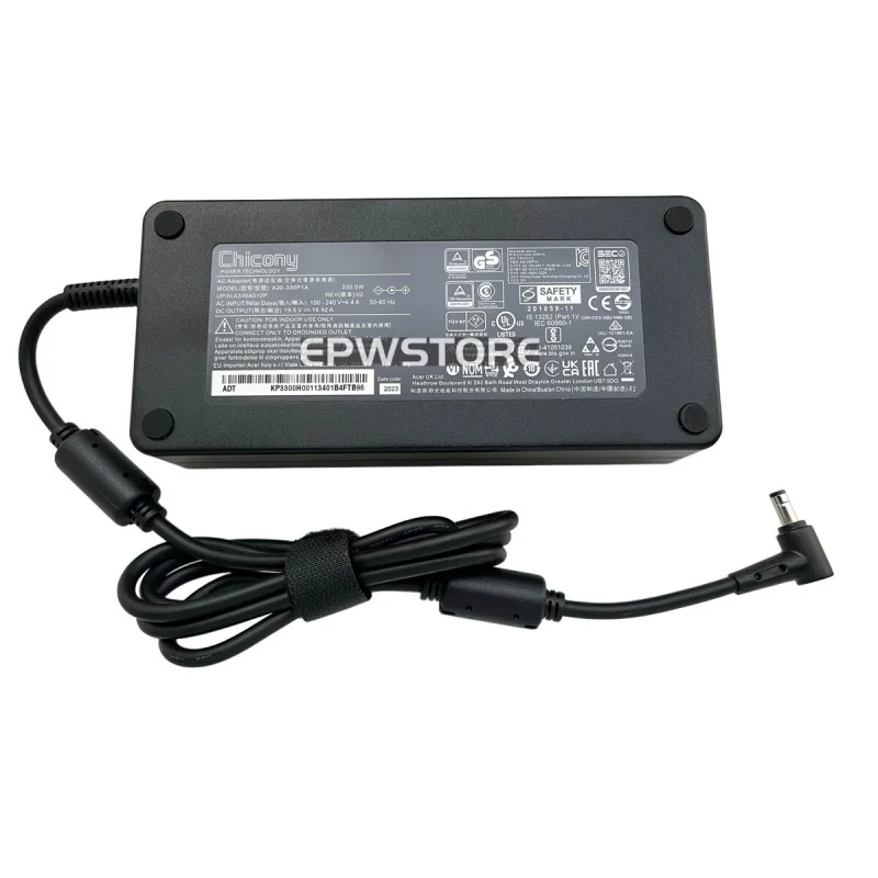 

Зарядное устройство Chicony 330W AC для GIGABYTE AORUS 17X AZG-65US665SH, кабель питания