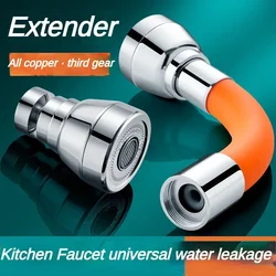 Kitchen Sink Faucet Extender Hose Universal Bathroom 360° Rotating Extension Bending Washbasin Water Tap Filter Tube Splash Head