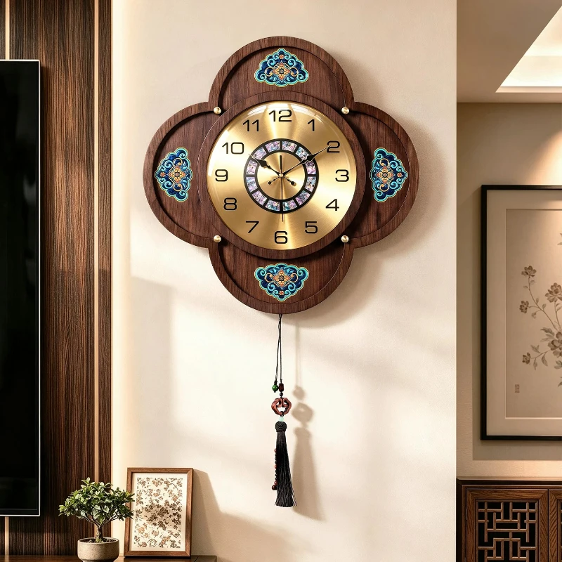 Creative Design Wall Watch Living Room Aesthetic Vintage Chinese Style Clock Wall Nordic Luxury Horloge Murale Room Decorations