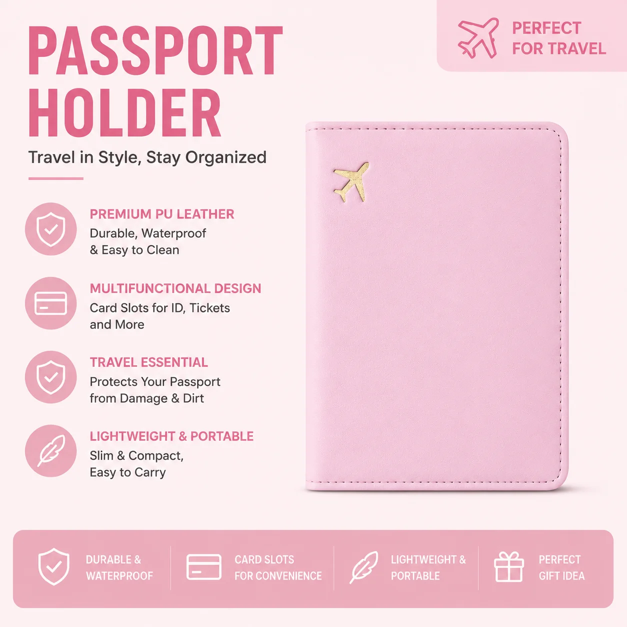 Women Accessories Business Name - 럭셔리 비행기 여권 커버 맞춤 이름