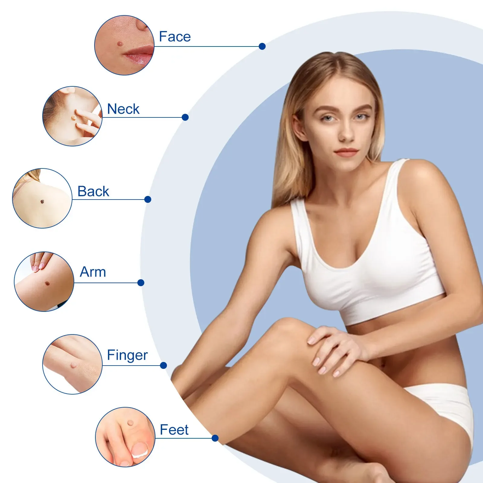 Strumento di bellezza Rimozione etichette per la pelle Talpe Tamponi detergenti efficienti Rimozione foglie sicure Pelle liscia e chiara Delicata sulla pelle Vendita calda