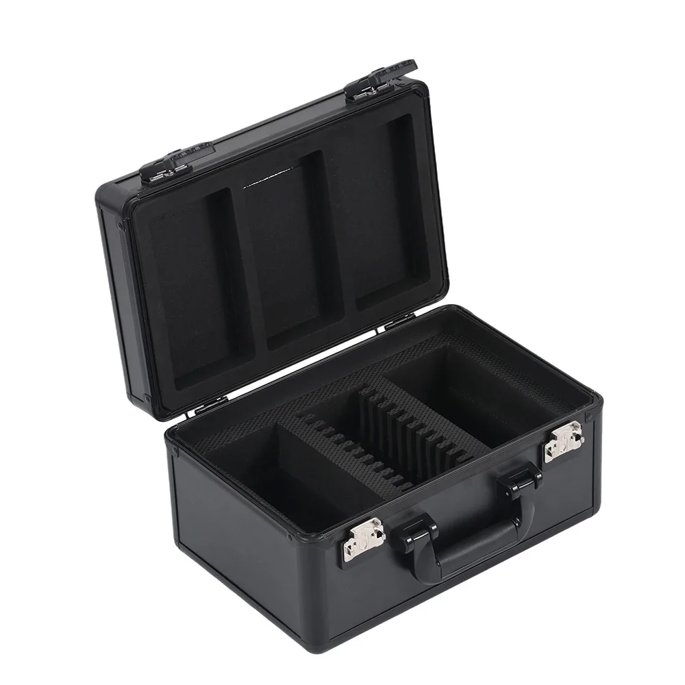 xx-Aluminum Graded Trading Card Storage Case with Display Window, Lockable Collector Case for Sports Cards