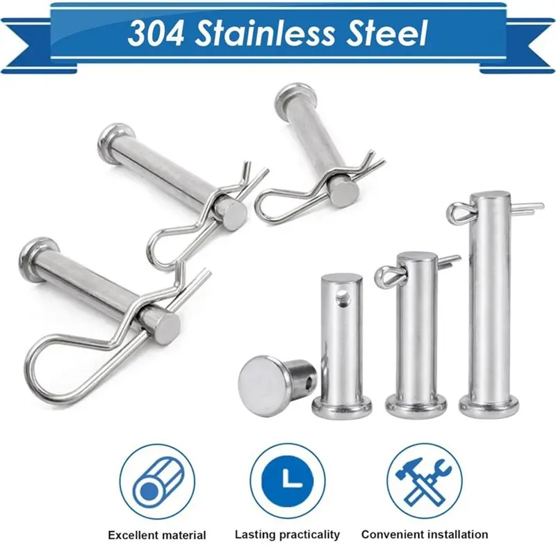 ABLN-R Clips& Hairpin Split Pin Set 220PCS Cotter Pin Assortment Kit 13 Sizes 304 Stainless Steel Heavy Duty