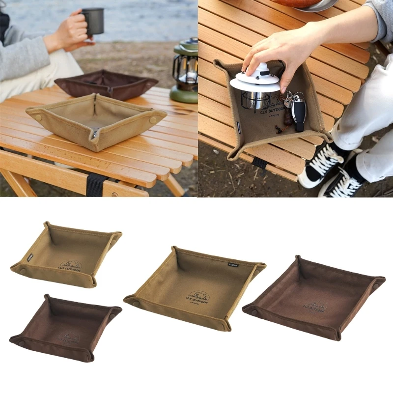 Camping Gadgets Tray Desktop-Storage Box Outdoor Camping Travel Equipment Accessories Daily Necessities Storage Box