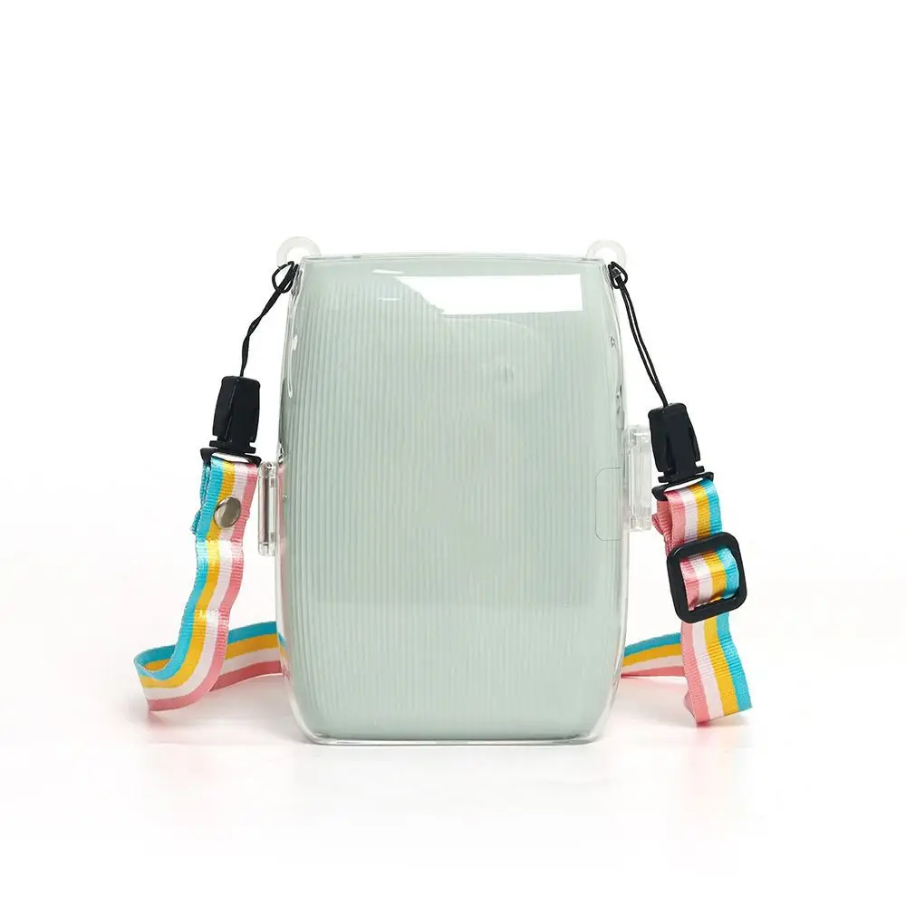 Transparent Protective Shell PC with Shoulder Strap Printer Carrying Case Shockproof for Fujifilm Instax Mini Link 3