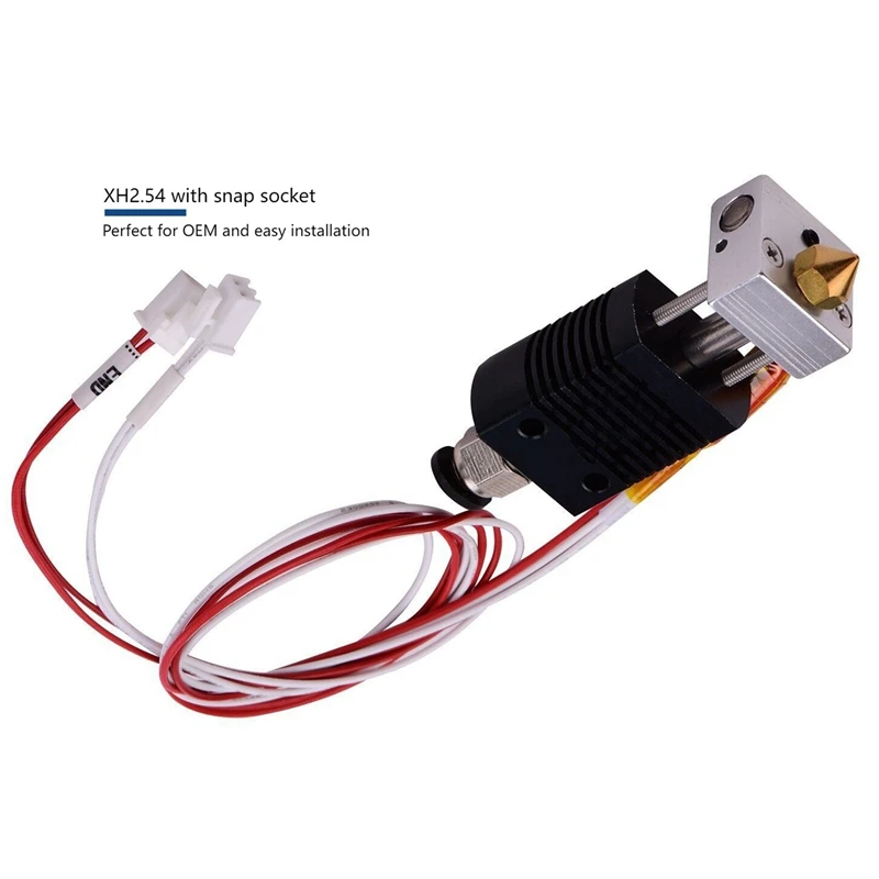 Hot End Kit For Anet 3D Printer Extrusion Head, 24V 40W, Including Heating Tube, Thermistor,0.4Mm Nozzle