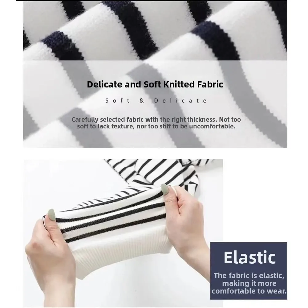 

Trendy Lightweight Knitted Shawl Striped Thin Shoulder Protection Scarf Elastic Solid Color Fake Collar Air Conditioned Room