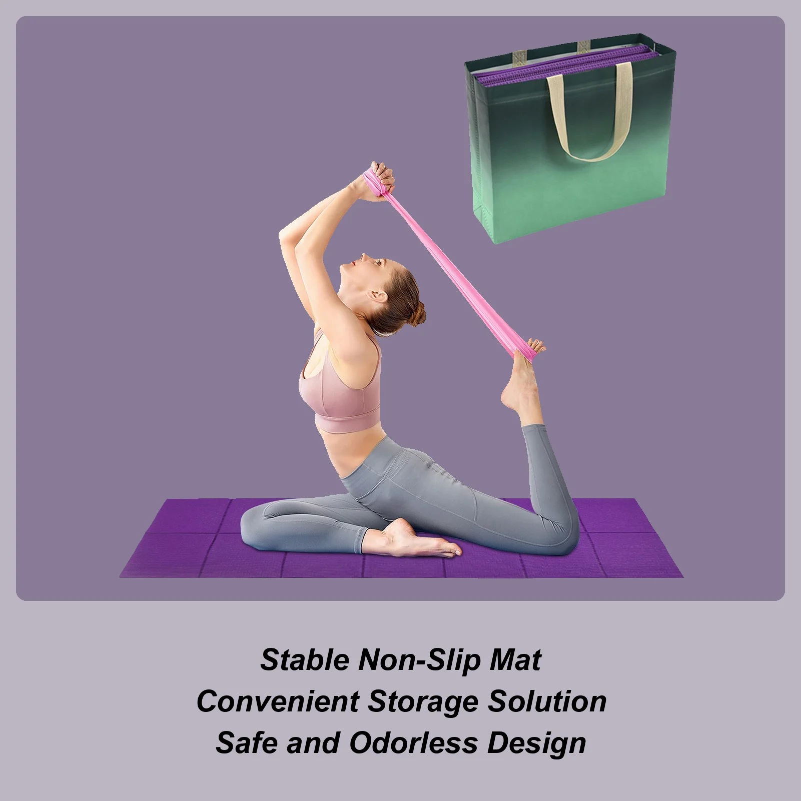 

Коврик для кемпинга, складной спальный коврик, принадлежности для кемпинга, складная подушка с сумкой для хранения, тренировочное оборудование для упражнений по йоге