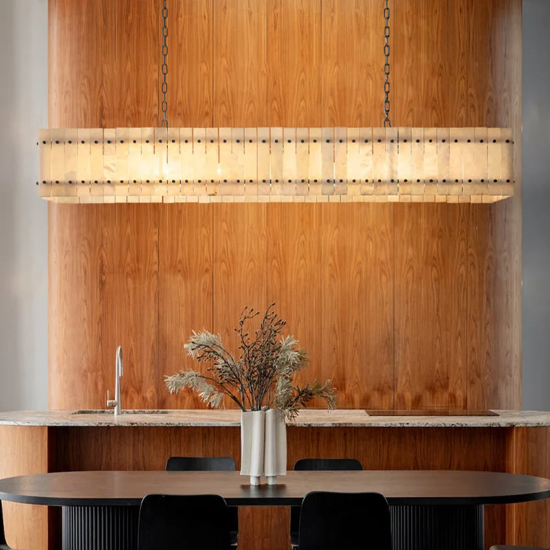 Contemporary Customizable Chandelier 2025 Marble Pendant Lamp Dimmable Ceiling Luster for Living Room Villa