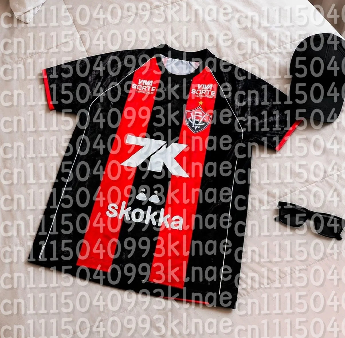2026-27 New EC Vitoria Style Family Matching Outfits Soccer Jersey Summer Casual Short Sleeve Football T-Shirt Men Kids Clothes