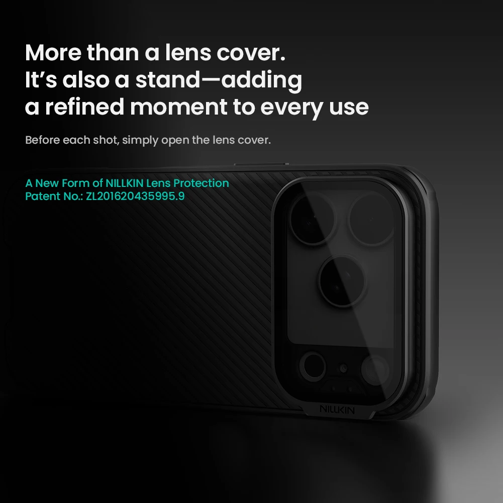 NILLKIN Magnetic Case For iPhone 18 Pro/18 Pro Max, Slide Camera Lens Cover with Hidden Stand, Aluminum Kickstand, Shock Proof