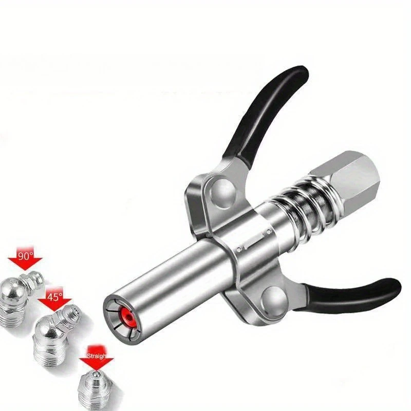 Grease Coupler Heavy-Duty Quick Release Grease Gun Coupler NPTI/8 10000 PSI Two Press Easy To Push Accessories