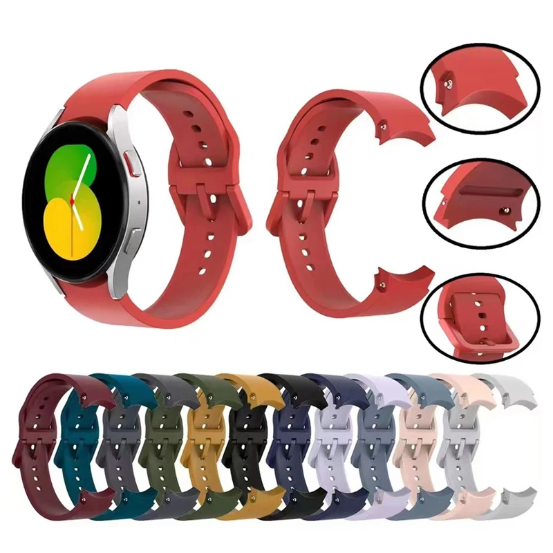 No Gaps Silicone Strap For Samsung Galaxy Watch 7/6/5/4 40mm 44mm 5 Pro 45mm Colorful Sport Band For Watch 4 6 Classic Correa