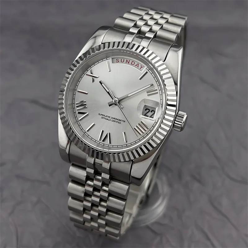 

DD40 DD36 Men's luxury automatic mechanical waterproof watch grooved fixed bezel sapphire glass 10Bar MIYOTA 8285 movement