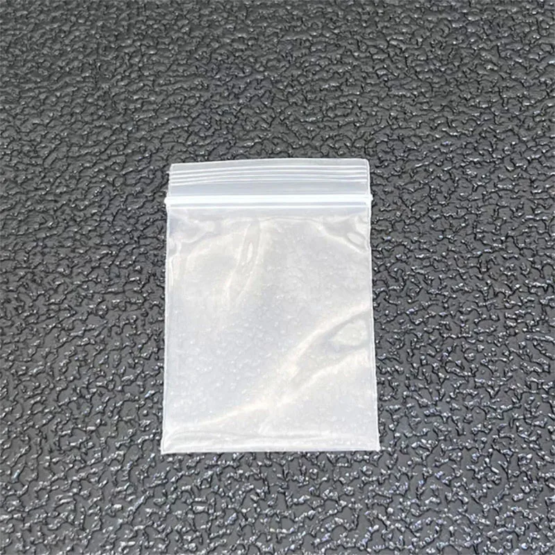 11* White Thick Mini Ziplock Bag 100pcs/pack, Clear Big to Small ZIP Bag Plastic Sealed Bags Waterproof, Jewelry Packing Display