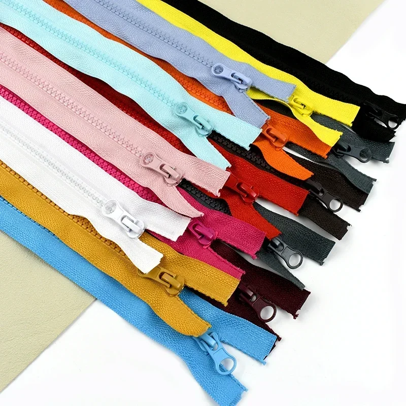 

5Pcs 5# Resin Zippers for Clothes 40-120cm Open-End Zips Garment Sewing Zippers Jacket Closure Separable Zips Repair Kits