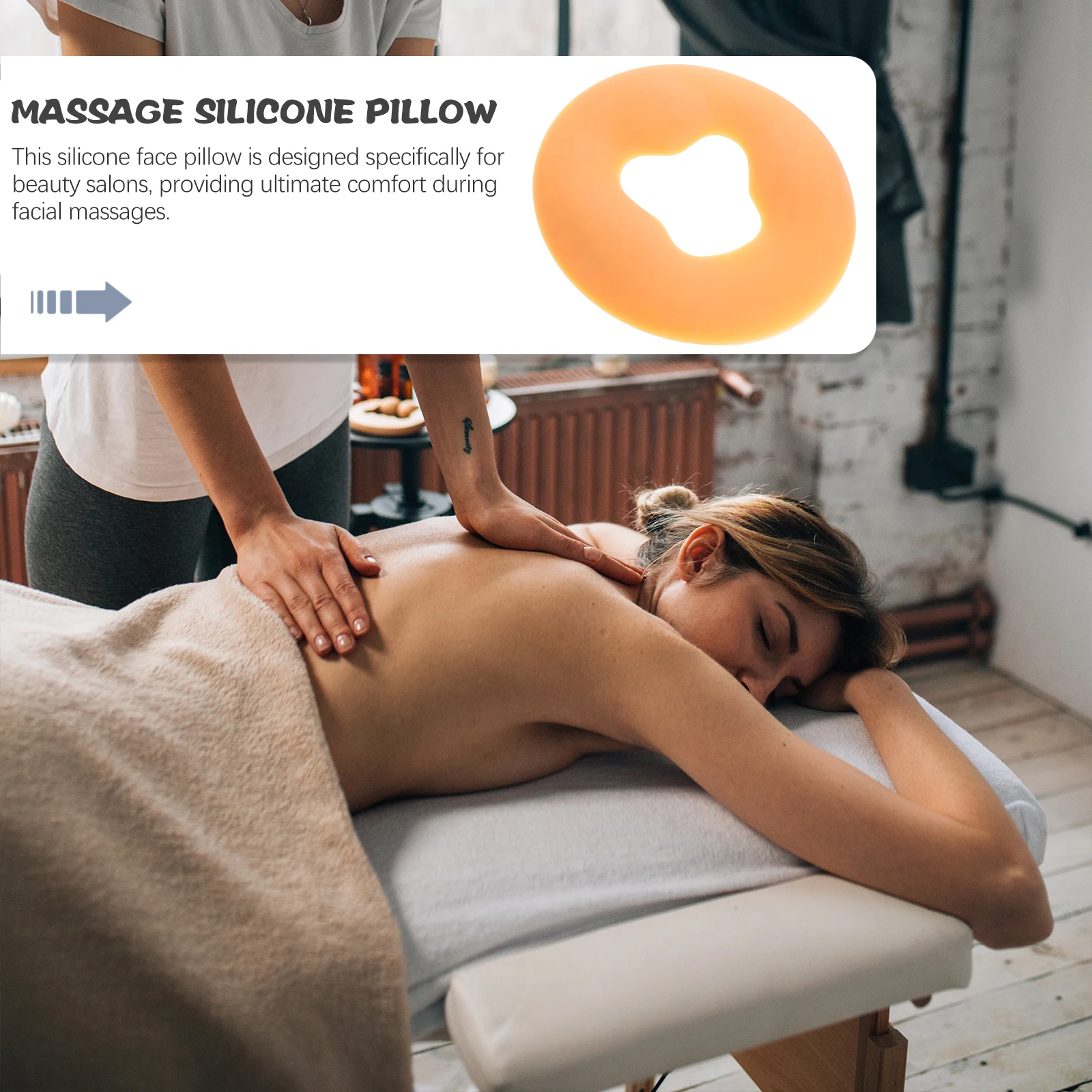 Oreiller de Massage en Silicone pour le visage, Texture douce pour Spa, coussin de beauté, lit de relaxation, lavable et réutilisable